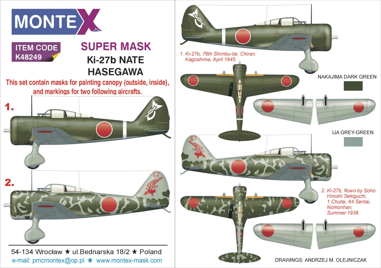 Montex MXK48249 1:48 Nakajima Ki-27 NATE