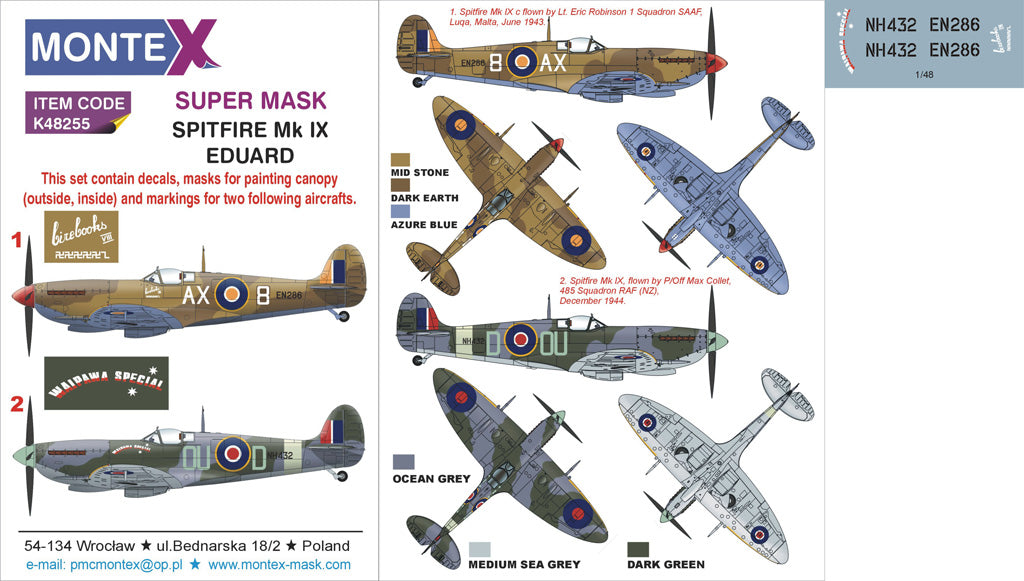Montex MXK48255 1:48 Supermarine Spitfire Mk.IX
