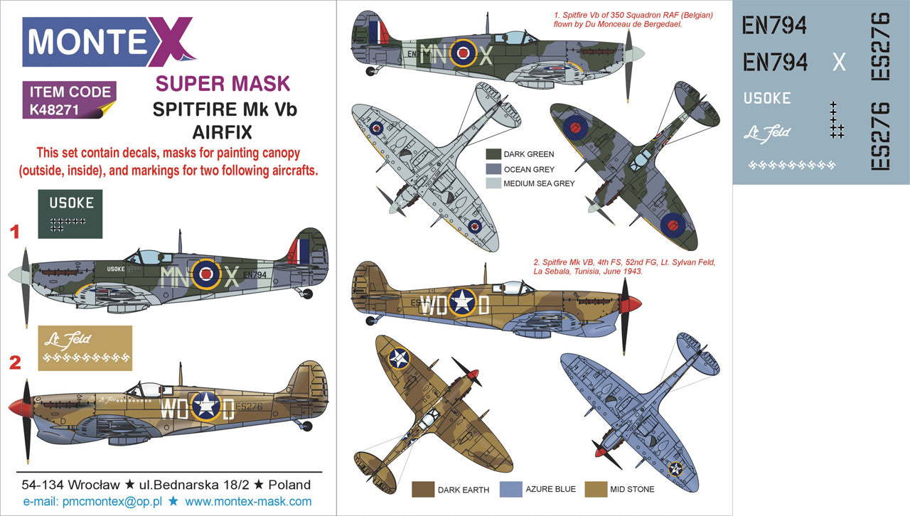 Montex MXK48271 1:48 Supermarine Spitfire Mk.VB