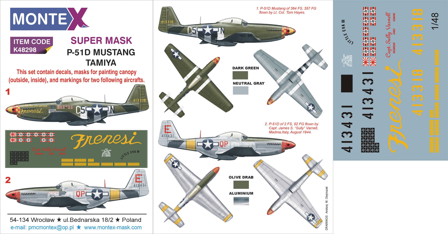 Montex MXK48298 1:48 North-American P-51D MUSTANG