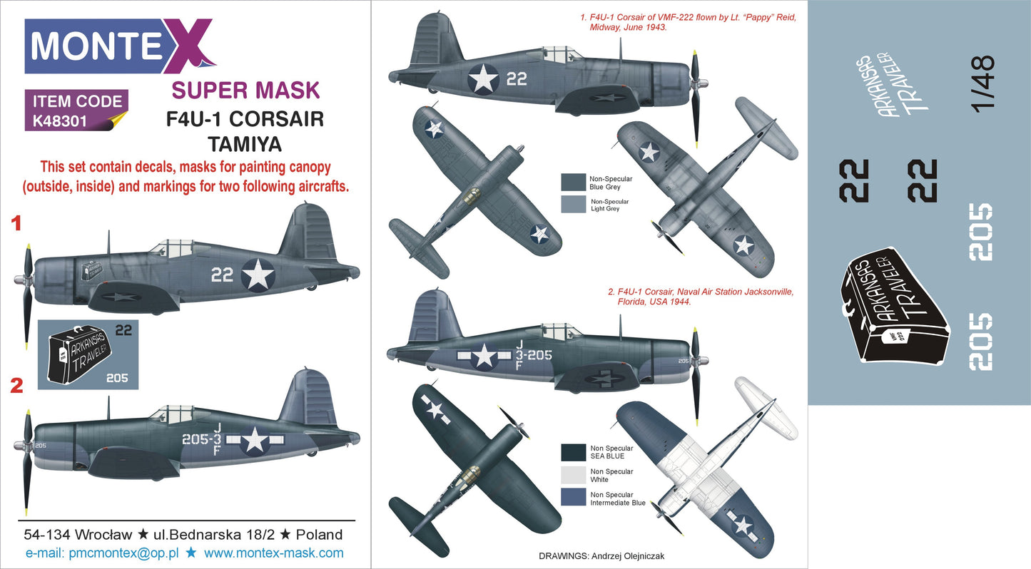 Montex MXK48301 1:48 Vought F4U-1 Corsair