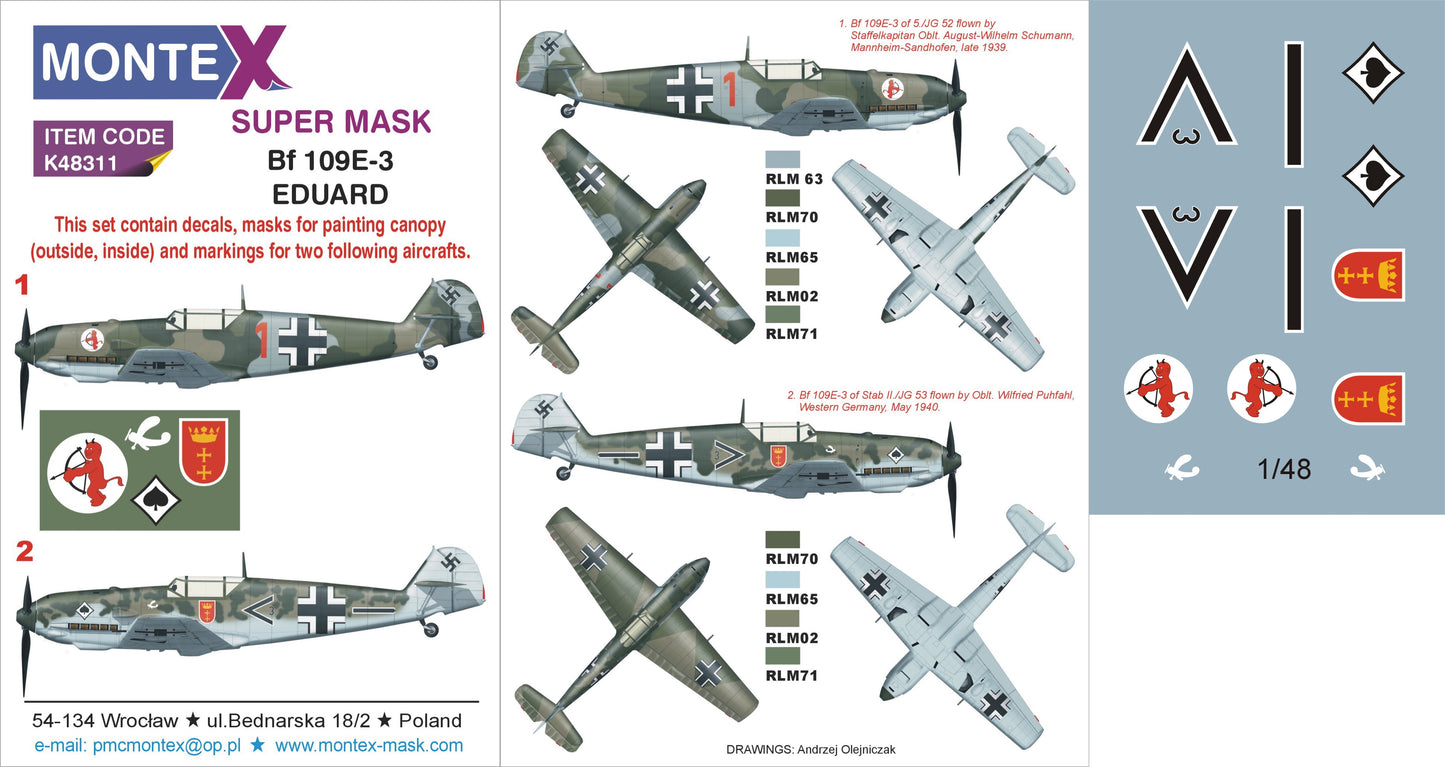 Montex MXK48311 1:48 Messerschmitt Bf-109E-3