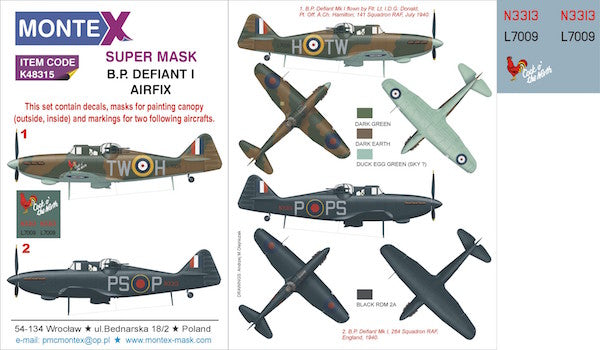Montex MXK48315 1:48 Boulton-Paul Defiant Mk.I