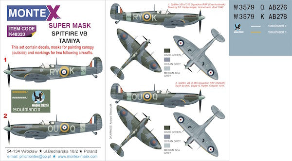 Montex MXK48333 1:48 Supermarine Spitfire Mk.VB