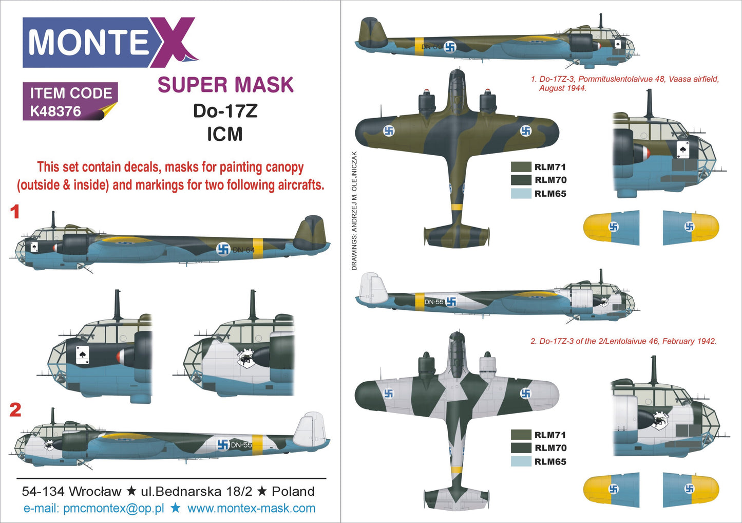 Montex MXK48376 1:48 Dornier Do-17Z-3
