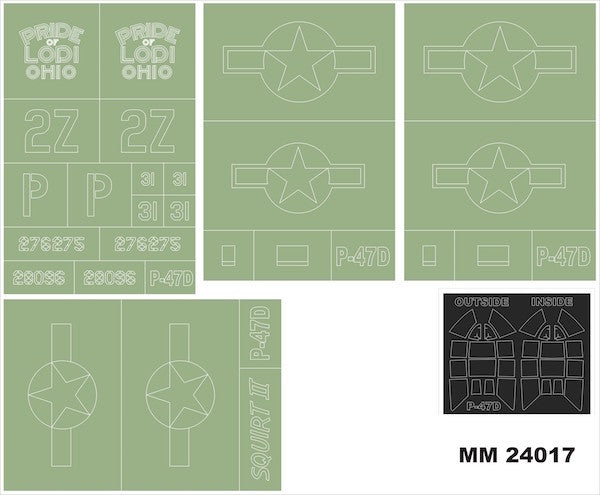 Montex MXMM24017 1:24 Republic P-47D Thunderbolt 'Razorback'