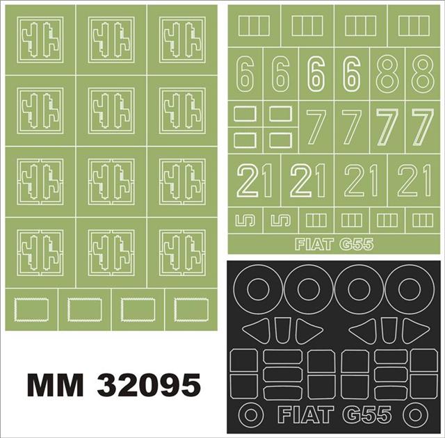 Montex MXMM32095 1:32 FIAT G.55 canopy frame paint masks
