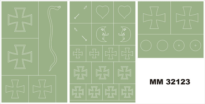 Montex MXMM32123 1:32 PFALZ D.III insignia and markings masks