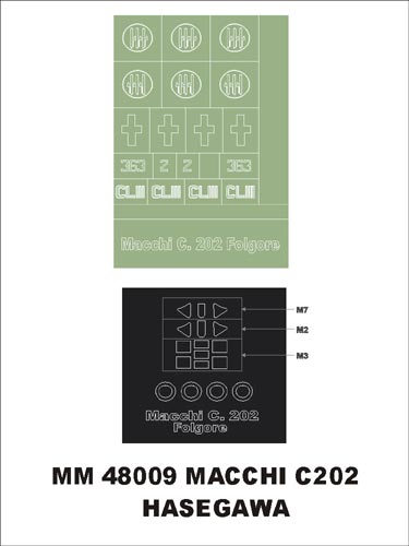 Montex MXMM48009 1:48 Macchi C.202 1 canopy frame paint masks