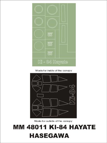 Montex MXMM48011 1:48 Nakajima Ki-84 Hayate canopy frame paint masks