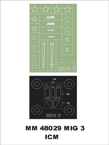 Montex MXMM48029 1:48 Mikoyan MiG-3 1 canopy frame paint masks