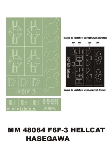 Montex MXMM48064 1:48 Grumman F6F-3 Hellcat canopy frame paint masks