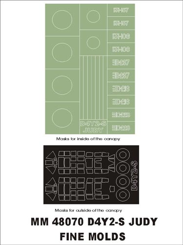 Montex MXMM48070 1:48 Yokosuka D4Y2-S Judy canopy frame paint masks