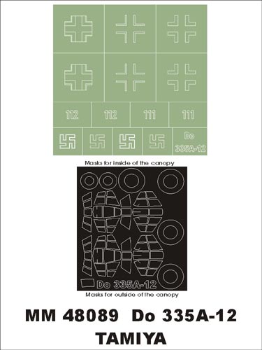 Montex MXMM48089 1:48 Dornier Do-335A-12 canopy frame paint masks
