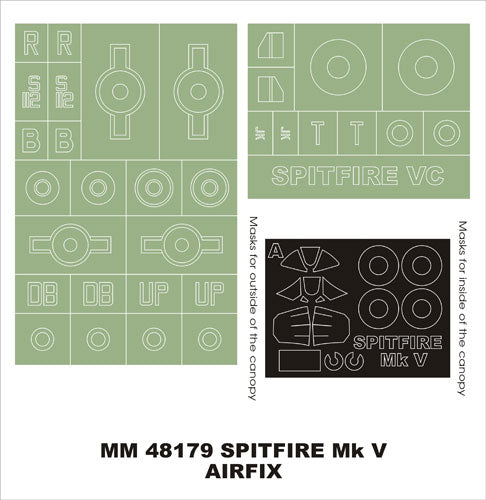 Montex MXMM48179 1:48 Supermarine Spitfire Mk.VC canopy frame paint masks