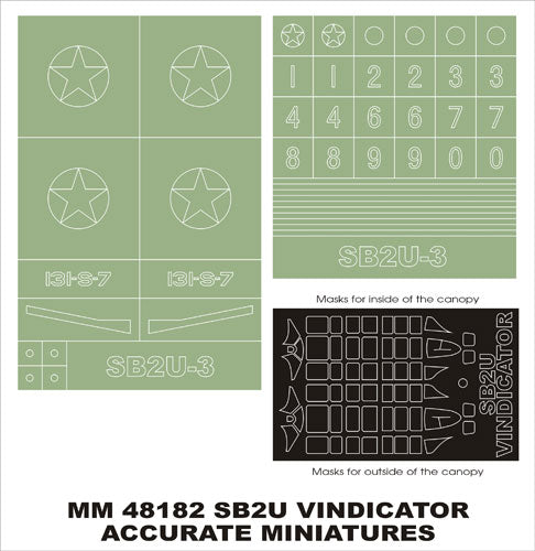 Montex MXMM48182 1:48 Vought SB2U Vindicator canopy frame paint masks