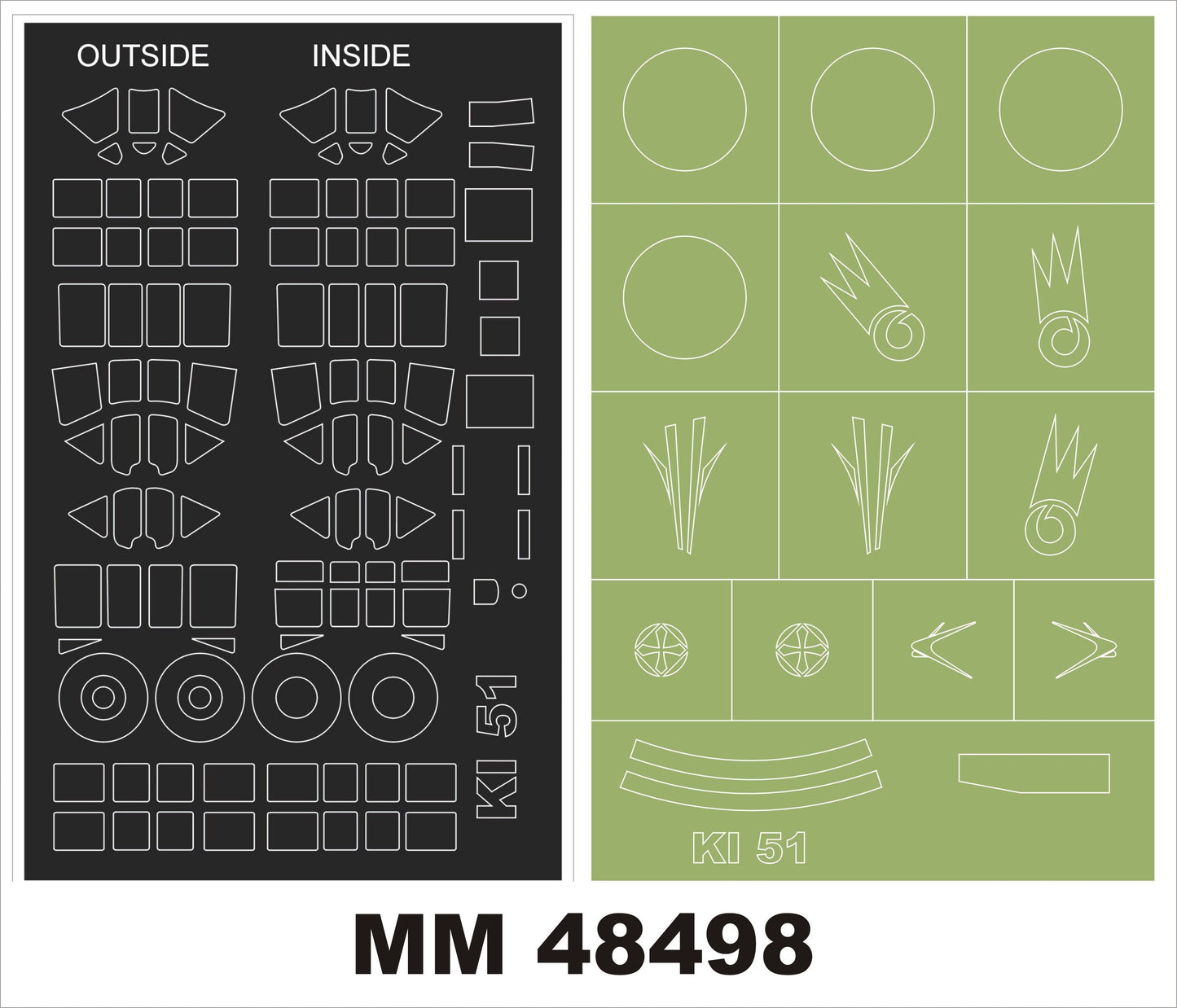 Montex MXMM48498 Ki-51 Sonia Canopy Paint Masks 1:48