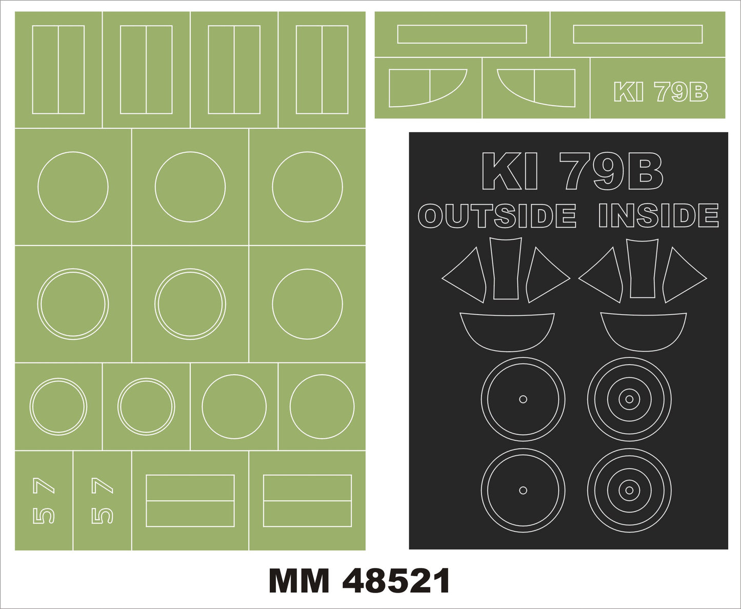 Montex MXMM48521 1:48 Manshu Ki-79B 2 canopy frame paint mask
