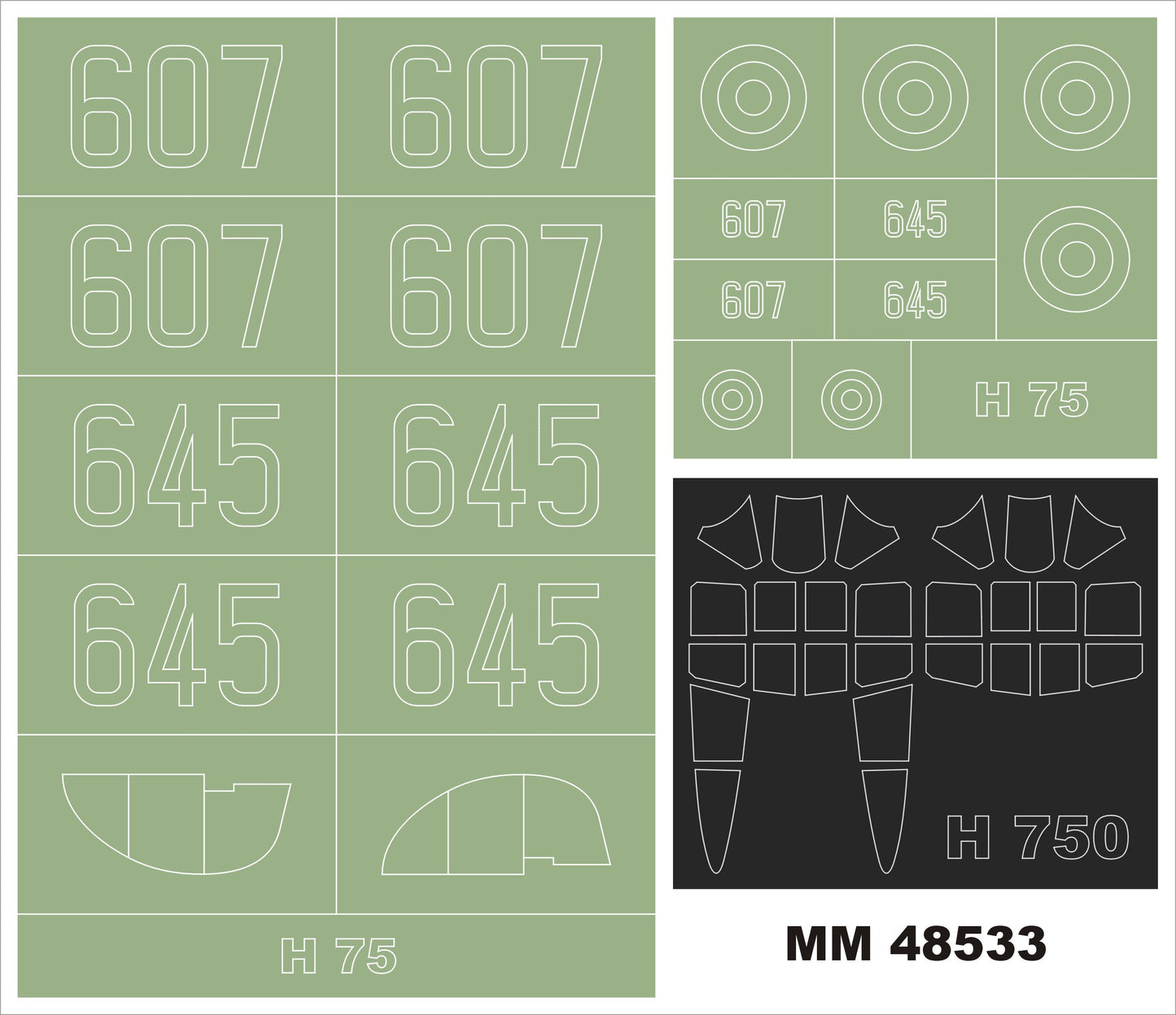 Montex MXMM48533 1:48 Curtiss H-75 Hawk M/N/O