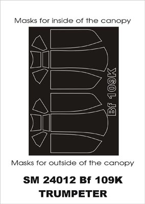Montex MXSM24012 1:24 Messerschmitt Bf-109K-4 canopy frame paint masks