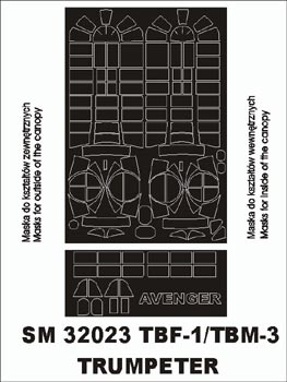 Montex MXSM32023 1:32 Grumman TBF/TBM Avenger canopy frame paint masks