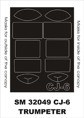 Montex MXSM32049 1:32 Nanchang CJ-6 canopy frame paint masks