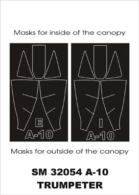 Montex MXSM32054 1:32 Fairchild A-10 canopy frame paint masks