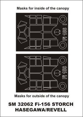 Montex MXSM32062 1:32 Fieseler Fi-156C 'Storch' canopy frame paint masks