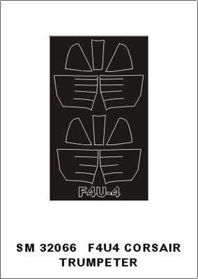 Montex MXSM32066 1:32 Vought F4U-4 Corsair canopy frame paint masks