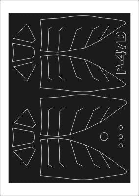 Montex MXSM32069 1:32 Republic P-47D Thunderbolt canopy frame paint masks