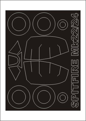 Montex MXSM32075 1:32 Supermarine Spitfire Mk.22/24 canopy frame paint mask