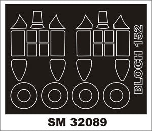Montex MXSM32089 1:32 Marcel-Bloch MB.152C1 canopy frame paint masks