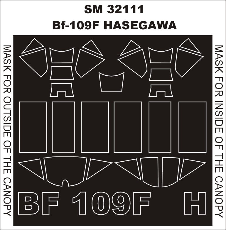 Montex MXSM32111 1:32 Messerschmitt Bf-109F canopy frame paint masks