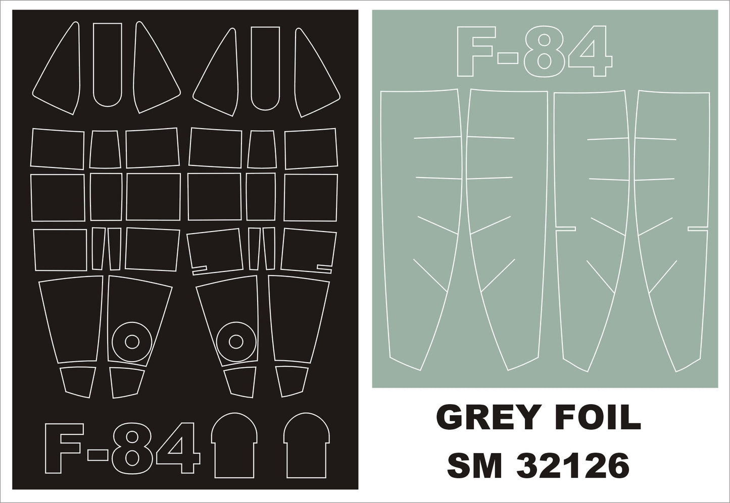 Montex MXSM32126 1:32 Republic F-84E Thunderjet canopy frame paint masks