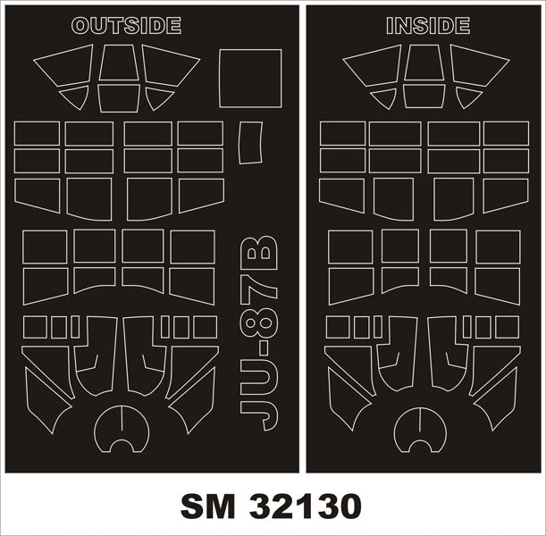 Montex MXSM32130 1:32 Junkers Ju-87B-2 'Stuka' canopy frame paint masks