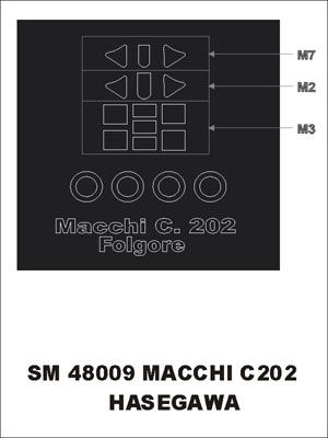 Montex MXSM48009 1:48 Macchi C.202 canopy frame paint mask
