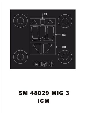 Montex MXSM48029 1:48 Mikoyan MiG-3 canopy frame paint mask