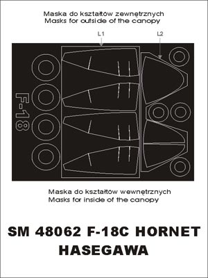 Montex MXSM48062 1:48 McDonnell-Douglas F/A-18C Hornet canopy frame paint masks