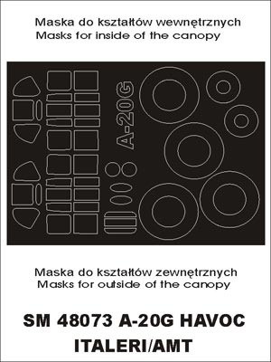 Montex MXSM48073 1:48 Douglas A-20G Havoc canopy frame paint masks