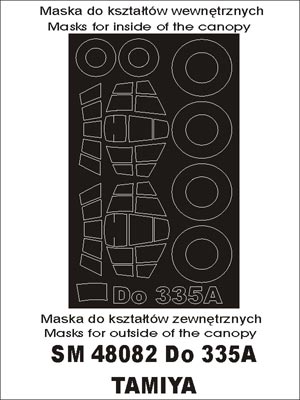 Montex MXSM48082 1:48 Dornier Do-335A canopy frame paint masks