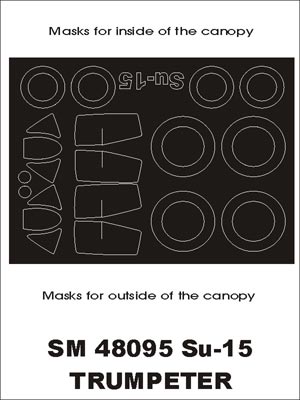 Montex MXSM48095 1:48 Sukhoi Su-15_Flagon canopy frame paint masks