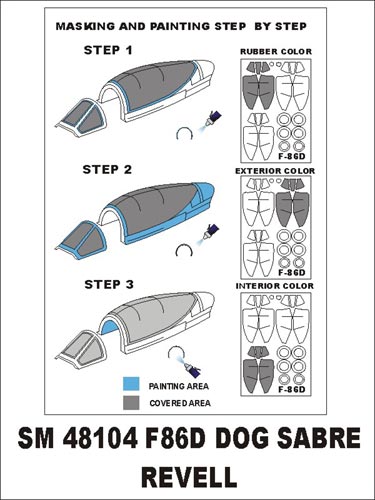 Montex MXSM48104 1:48 North-American F-86D canopy frame paint masks