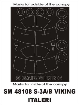 Montex MXSM48108 1:48 Lockheed S-3A / S-3B Viking canopy frame paint masks