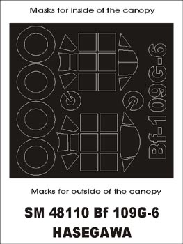 Montex MXSM48110 1:48 Messerschmitt Bf-109G-6 canopy frame paint masks