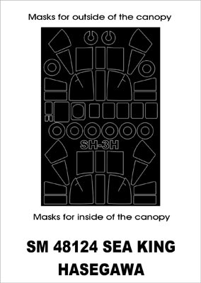 Montex MXSM48124 1:48 Sikorsky SH-3H Sea King canopy frame paint masks