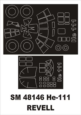 Montex MXSM48146 1:48 Heinkel He-111H-6 canopy frame paint mask