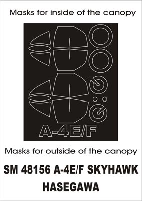 Montex MXSM48156 1:48 Douglas A-4E / A-4F Skyhawk canopy frame paint masks