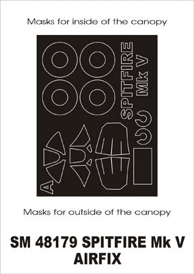 Montex MXSM48179 1:48 Supermarine Spitfire Mk.V canopy frame paint mask