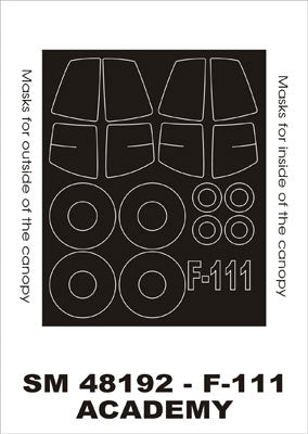 Montex MXSM48192 1:48 General-Dynamics F-111 canopy frame paint masks