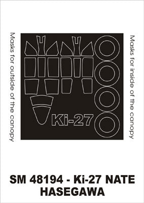 Montex MXSM48194 1:48 Nakajima Ki-27 Nate canopy frame paint masks
